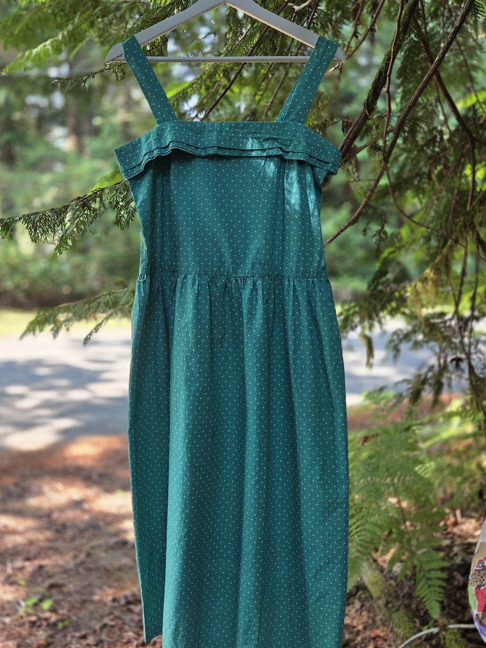 Vintage Teal Polka Dot Sundress